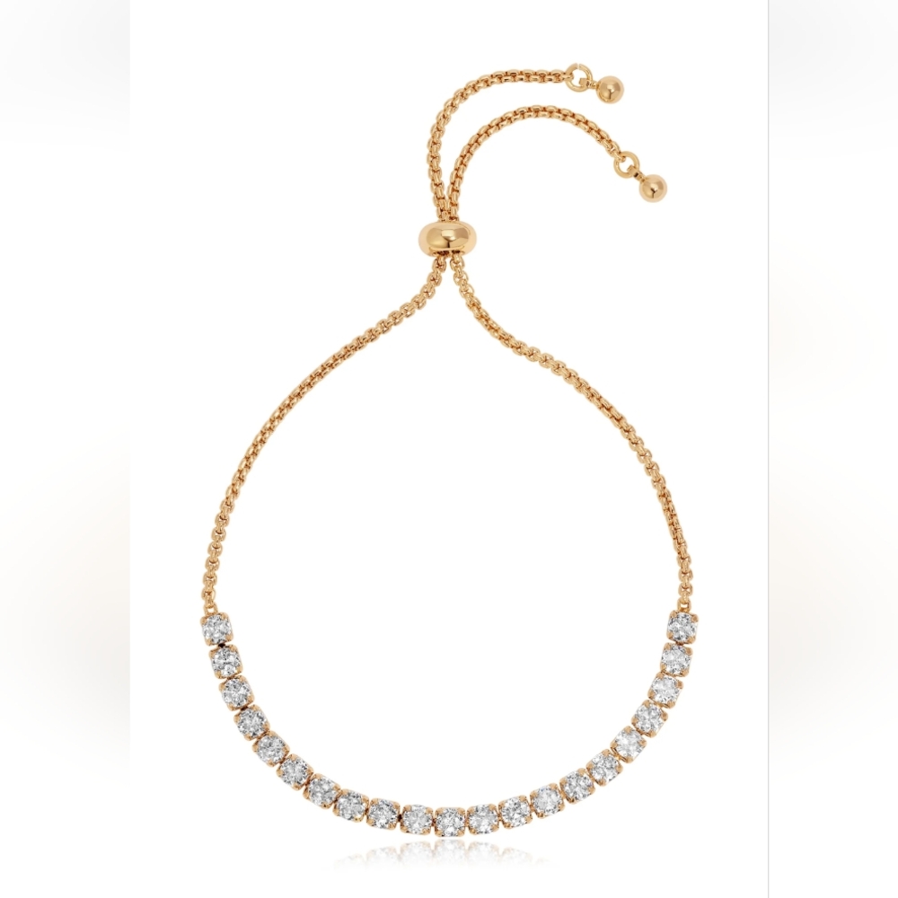 Ettika 18k Gold Plated Adjustable Crystal Bracelet